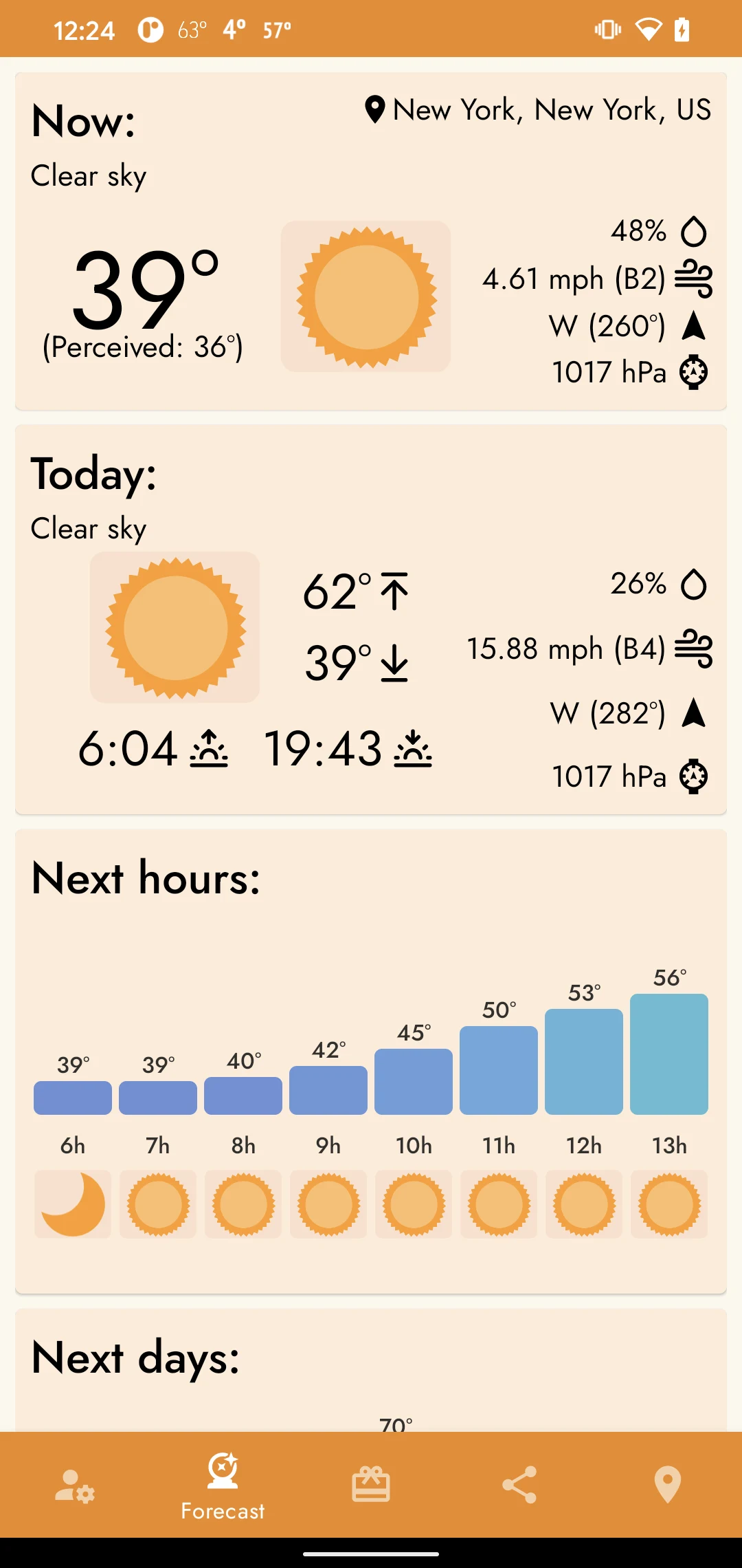 WeatherApp screenshot